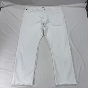 Polo Ralph Lauren Jeans Men 40x29 White The Hampton Relaxed‎ Straight Denim